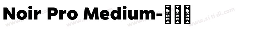 Noir Pro Medium字体转换